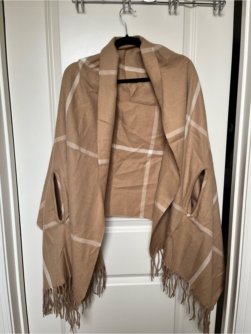 J. Crew Plaid Shawl with Fringe